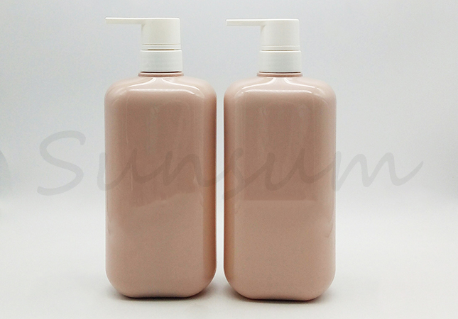 Customized Logo PET Plastic Shampoo And Shower Gel Bottle 