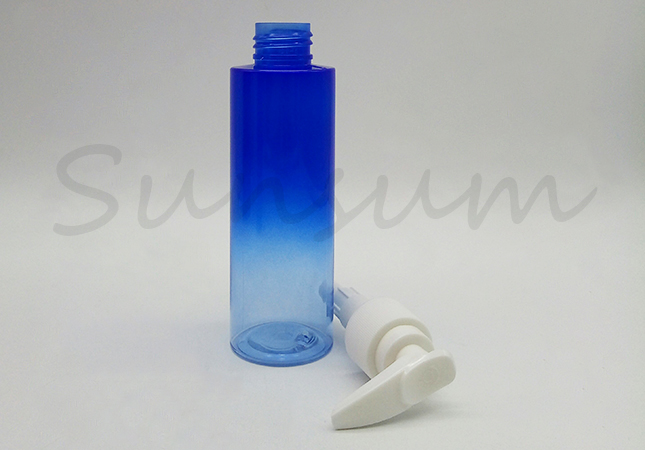 Customized Logo Gradual Change PET Plastic Bottle With Lotion Pump