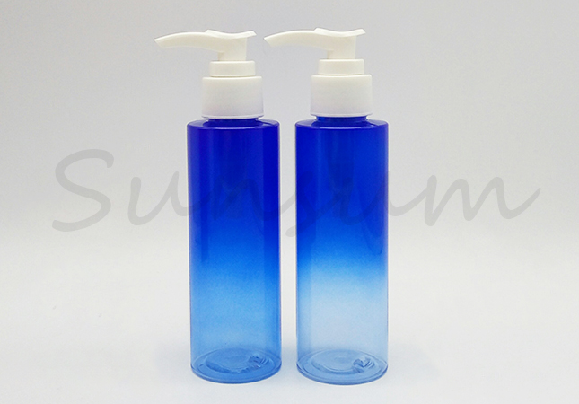 Customized Logo Gradual Change PET Plastic Bottle With Lotion Pump