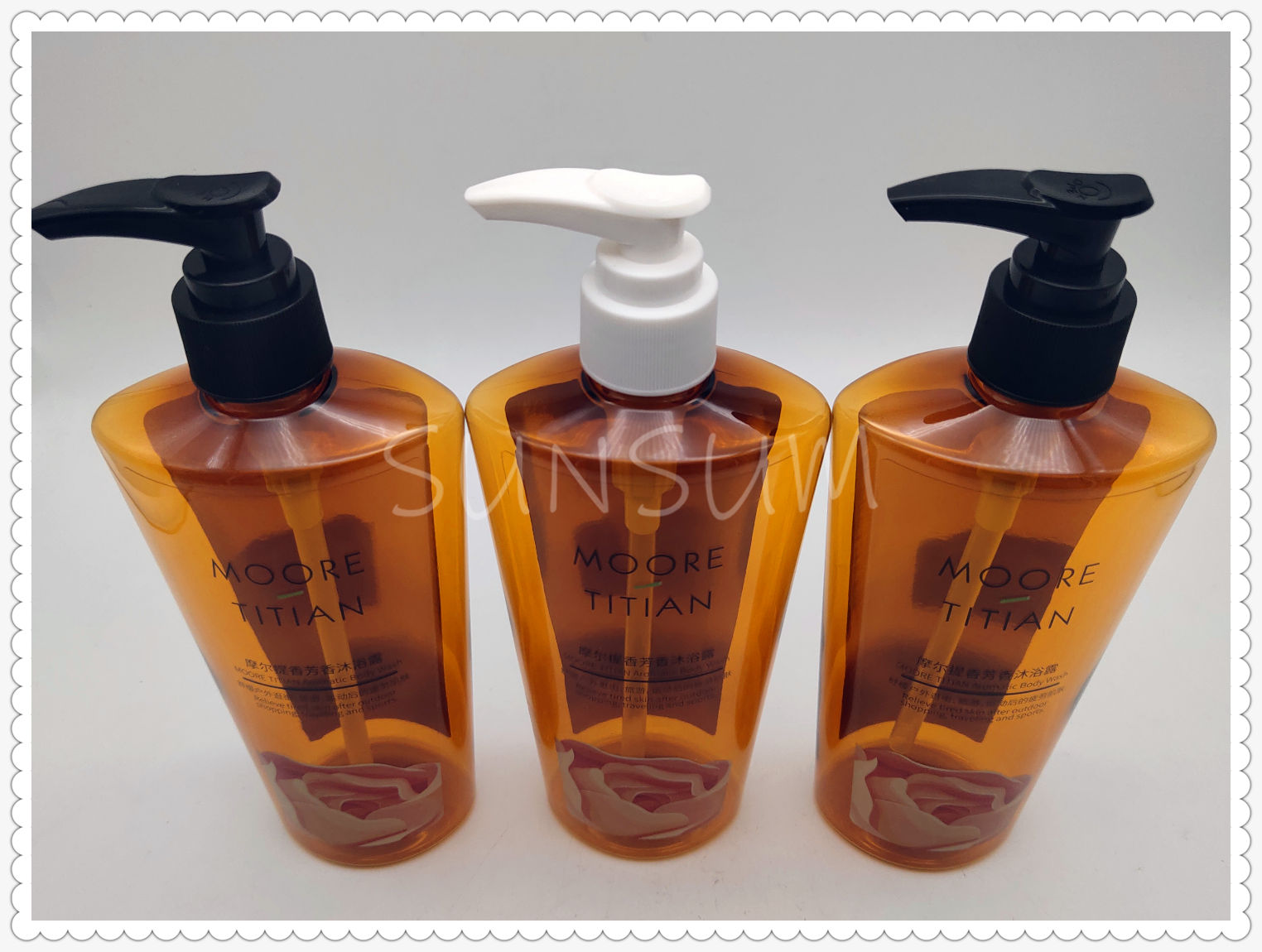 Customized Plastic Shampoo Gel Bottle 