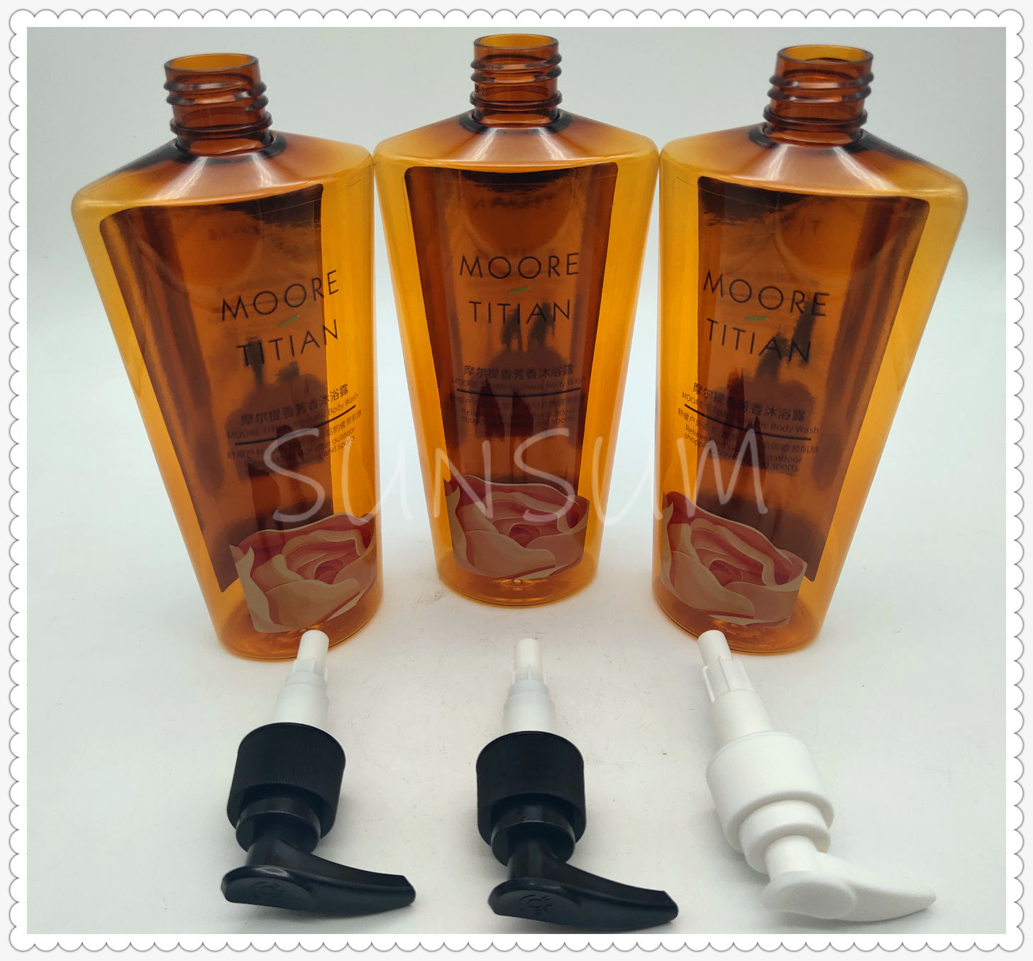 Customized Plastic Shampoo Gel Bottle 