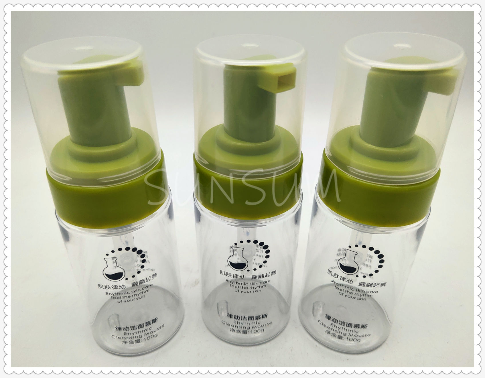 Cosmetic Lotion Skin Facial Cleanser Form Bottle