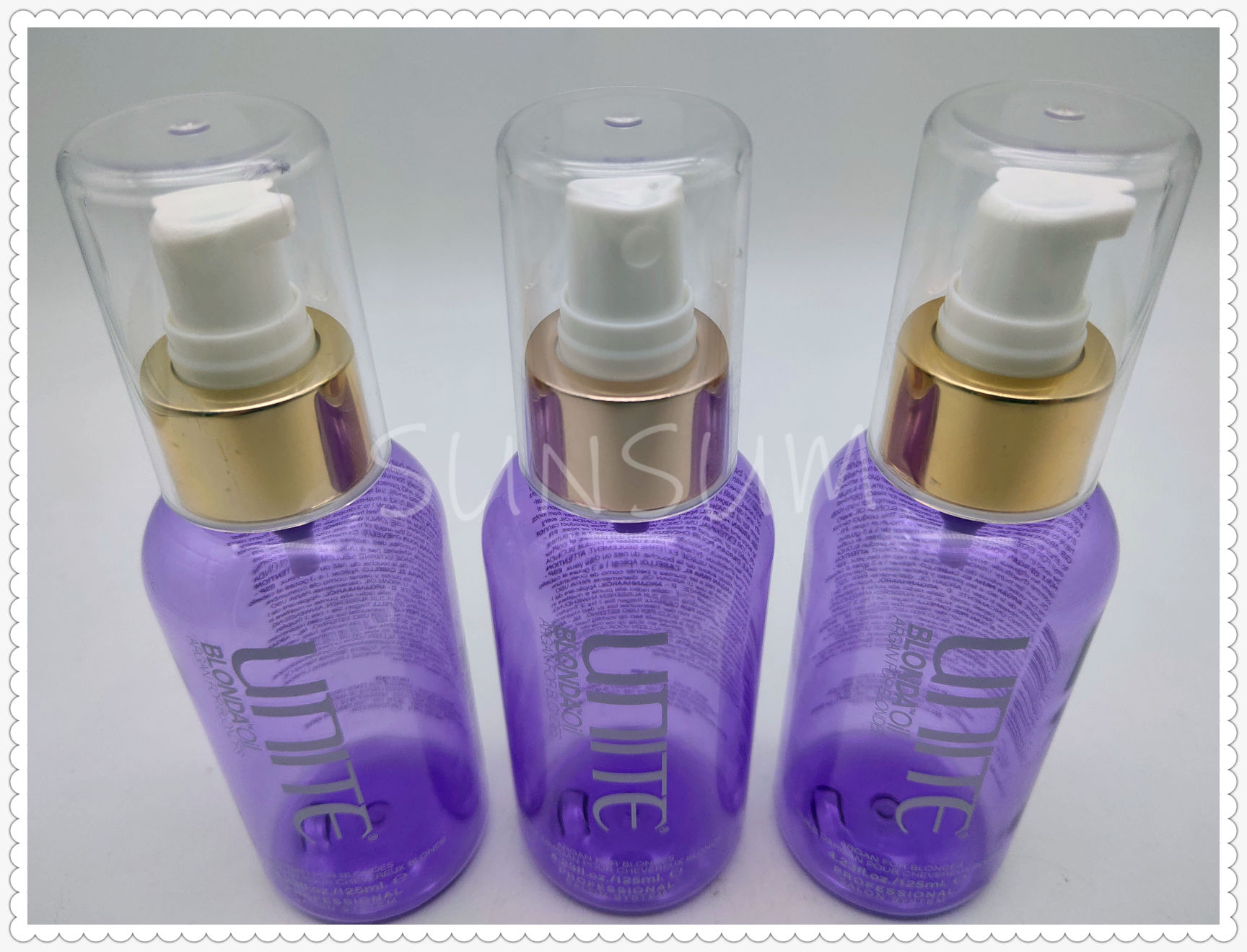 Customized Purple PET Plastic Bottle With golden ring For Skin Care 