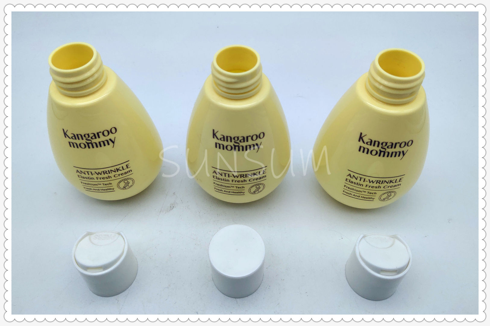 yellow color cute small bottle for baby lotion