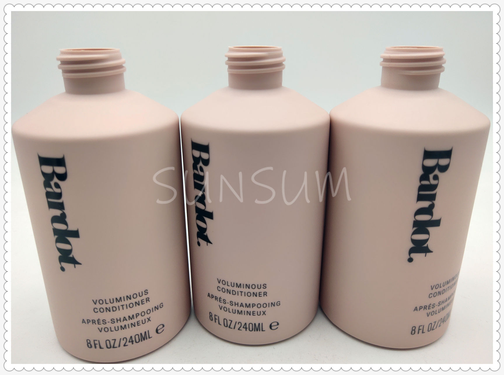 pink color matt finished PET Shampoo And Shower Gel Bottle 