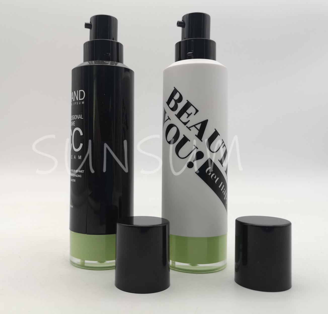 30ml Cosmetic Plastic Airless Pump Empty Vacuum Bottle New Shape