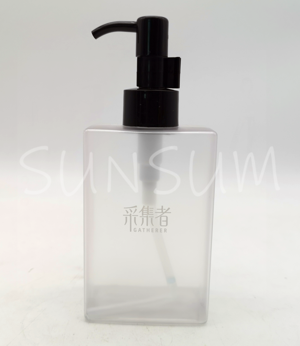 200ml frosted colored cleansing oil bottle