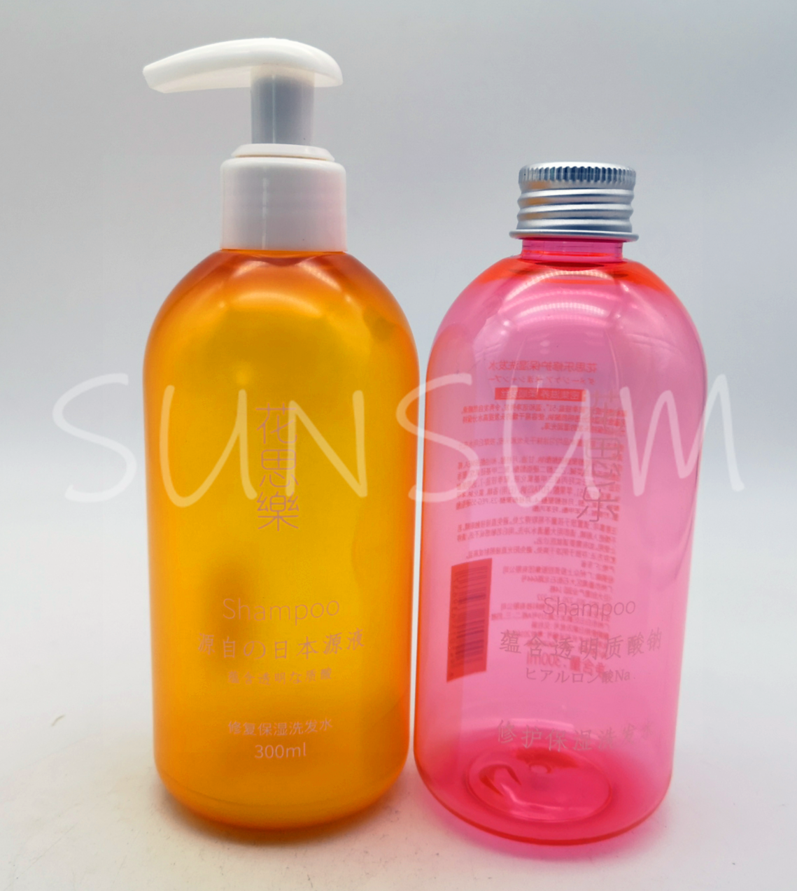 300ml left right lock pump plastic bottle