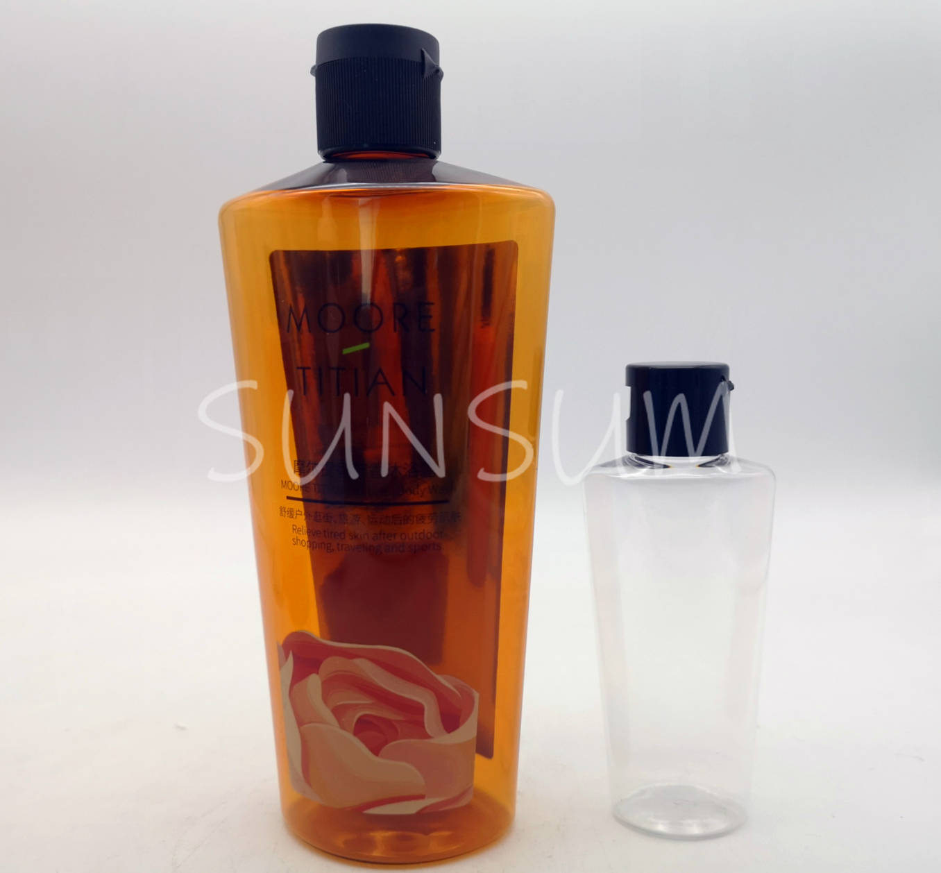 300ml shampoo bottle with flip cap