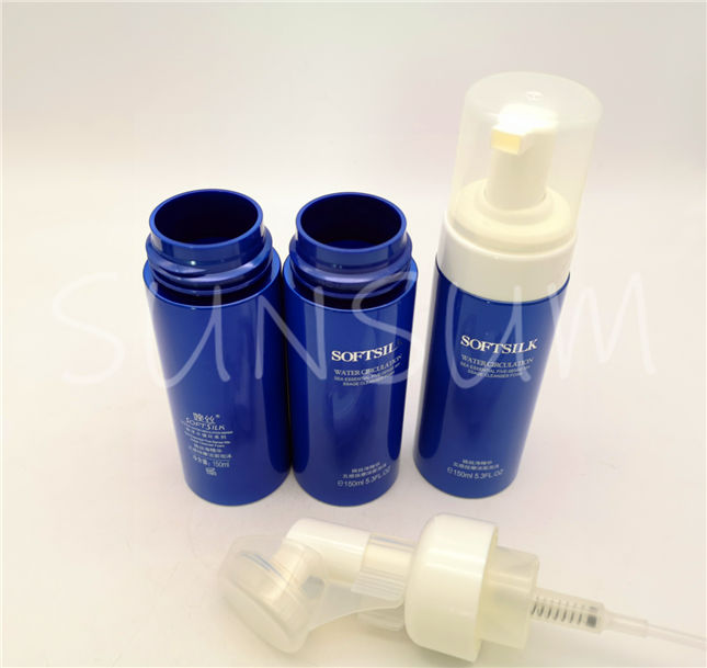 150ml acrylic color shinny hot stamping foam bottle