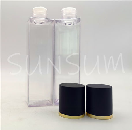 100ml PETG matt finish cap with gold ring 100ml PETG toner bottle