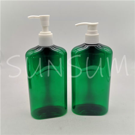 400ml flat shoulder shampoo body soap bottle