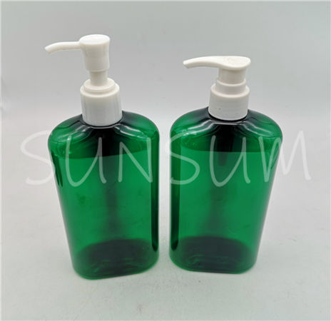 400ml flat shoulder shampoo body soap bottle