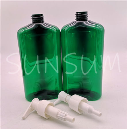 400ml flat shoulder shampoo body soap bottle