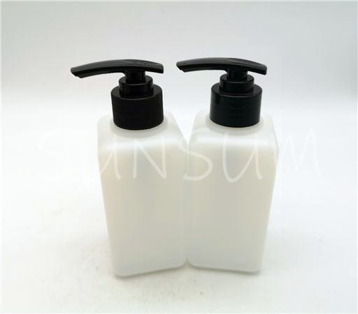 250ml Semi transparent HDPE hand soap square bottle neck size 28mm