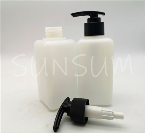 250ml Semi transparent HDPE hand soap square bottle neck size 28mm