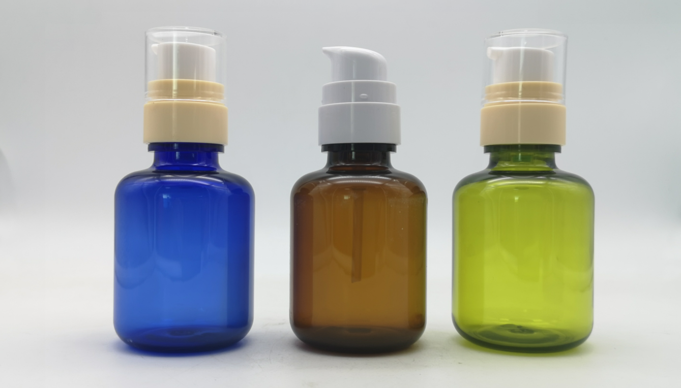 120ml low profile fat colorful transparent face serum bottle