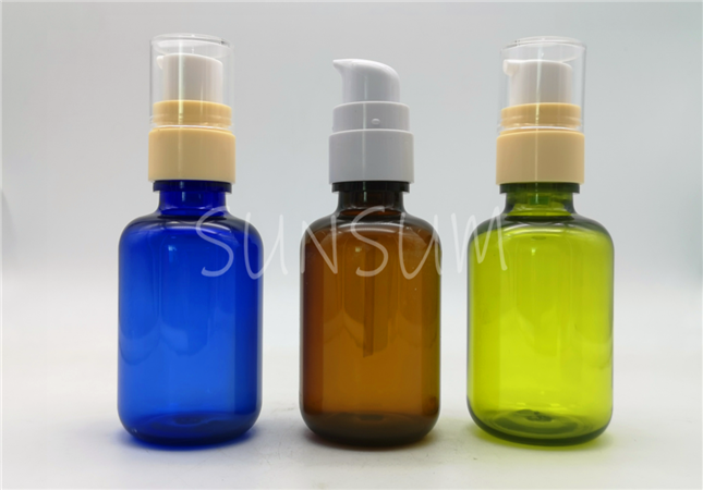 120ml low profile fat colorful transparent face serum bottle