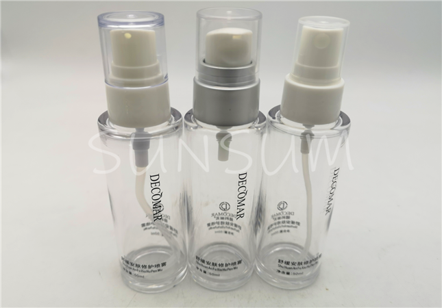 50ml glass view heavy wall high quality transparent lotion spray serum bottle      