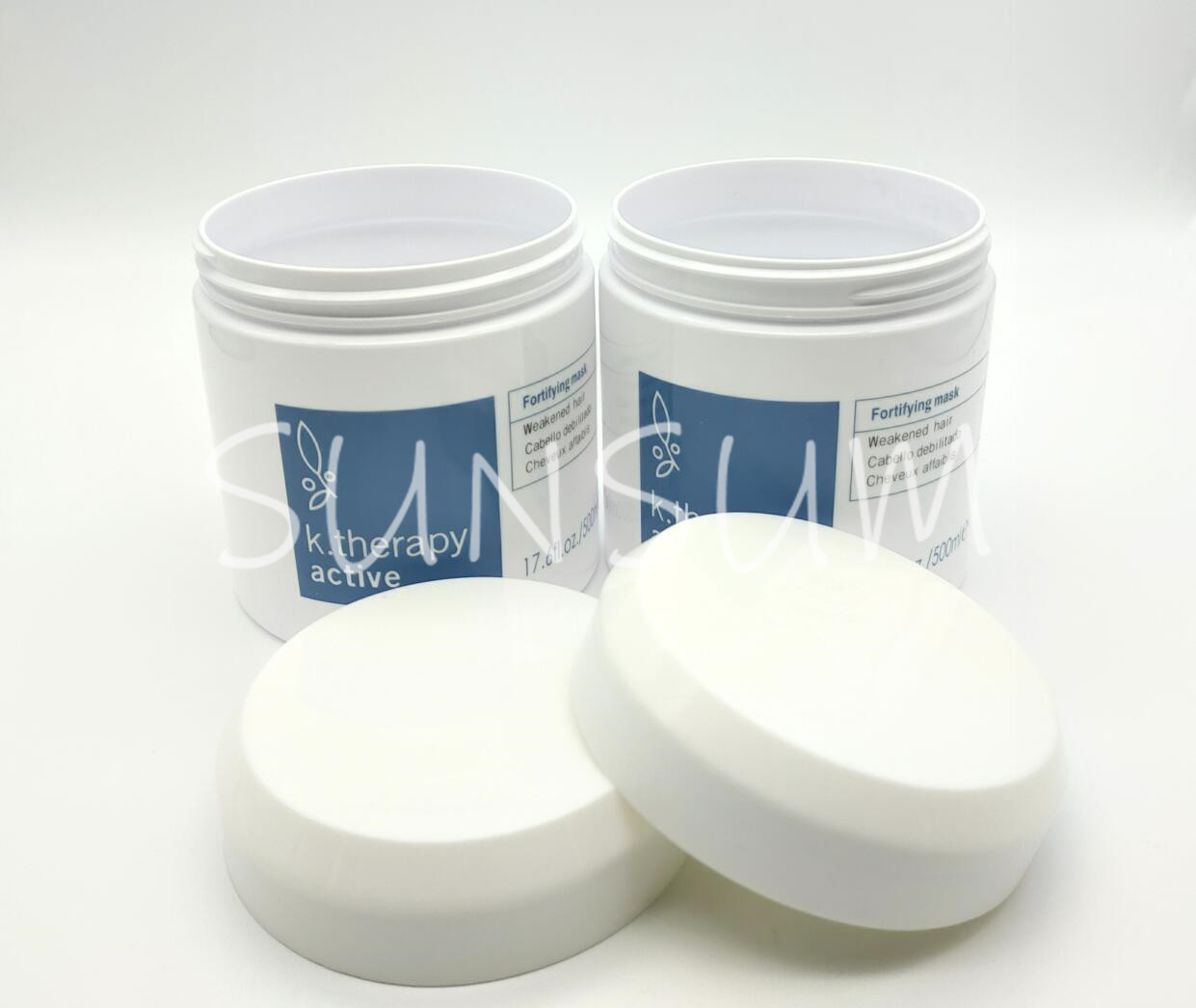 screen print logo 500ml cream jar for body butter or hair care cream