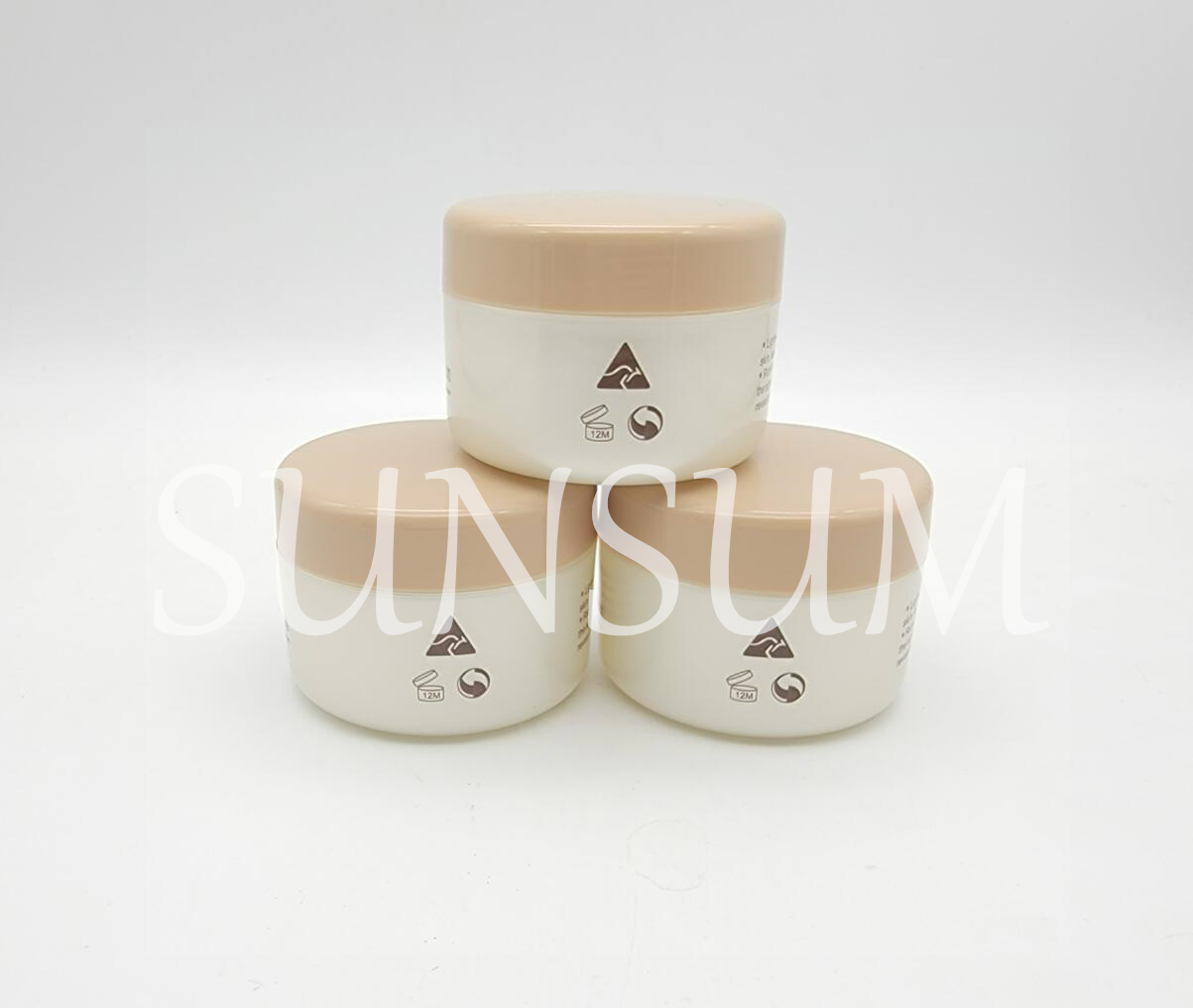 100g PP Material Eco-Friendly Plastic Custom Round Recyclable Cosmetic Jars