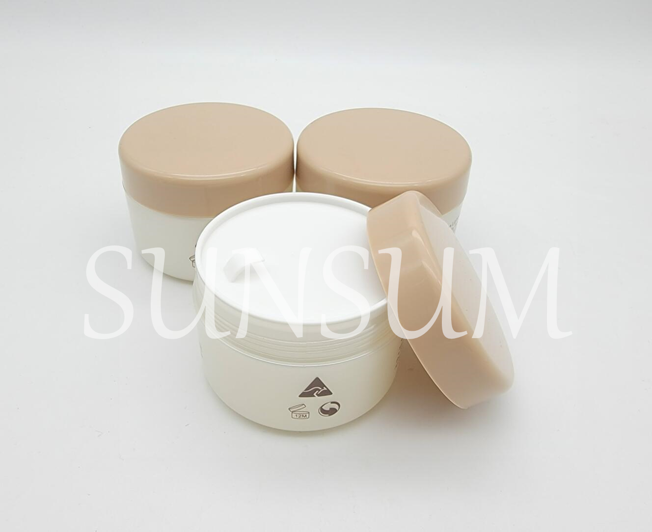 100g PP Material Eco-Friendly Plastic Custom Round Recyclable Cosmetic Jars