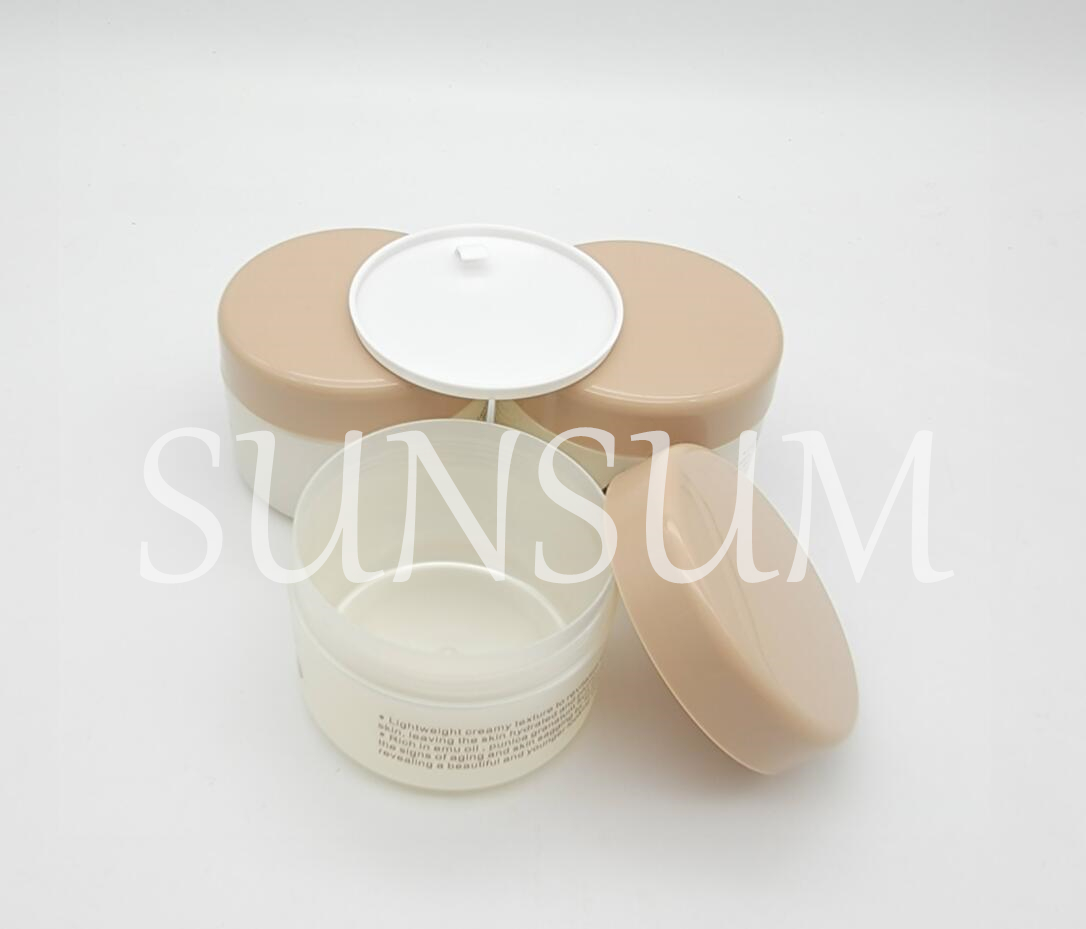 100g PP Material Eco-Friendly Plastic Custom Round Recyclable Cosmetic Jars