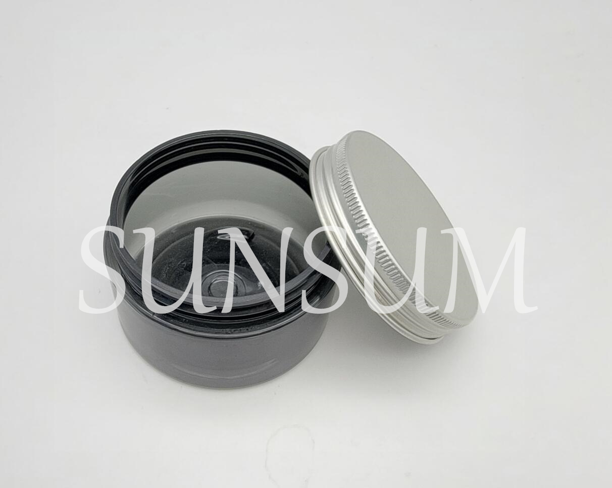 Aluminium Cap Plastic Bottle Collection Set Hair Oil Wax Jar 150ml 100g 200g Recycled Package